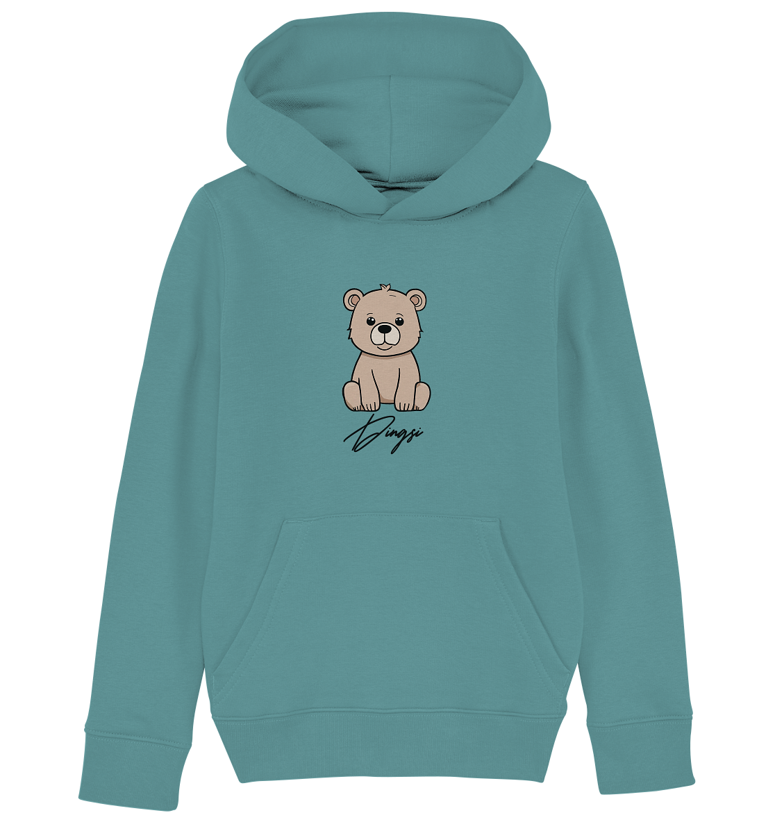 Kids Bio Baumwoll Hoodie mit Dingsi Bärli druck