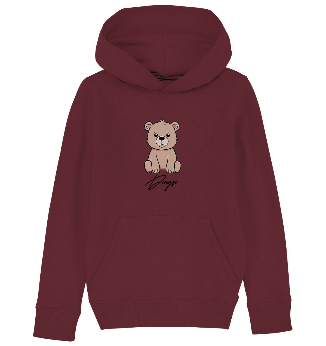 Kids Bio Baumwoll Hoodie mit Dingsi Bärli druck