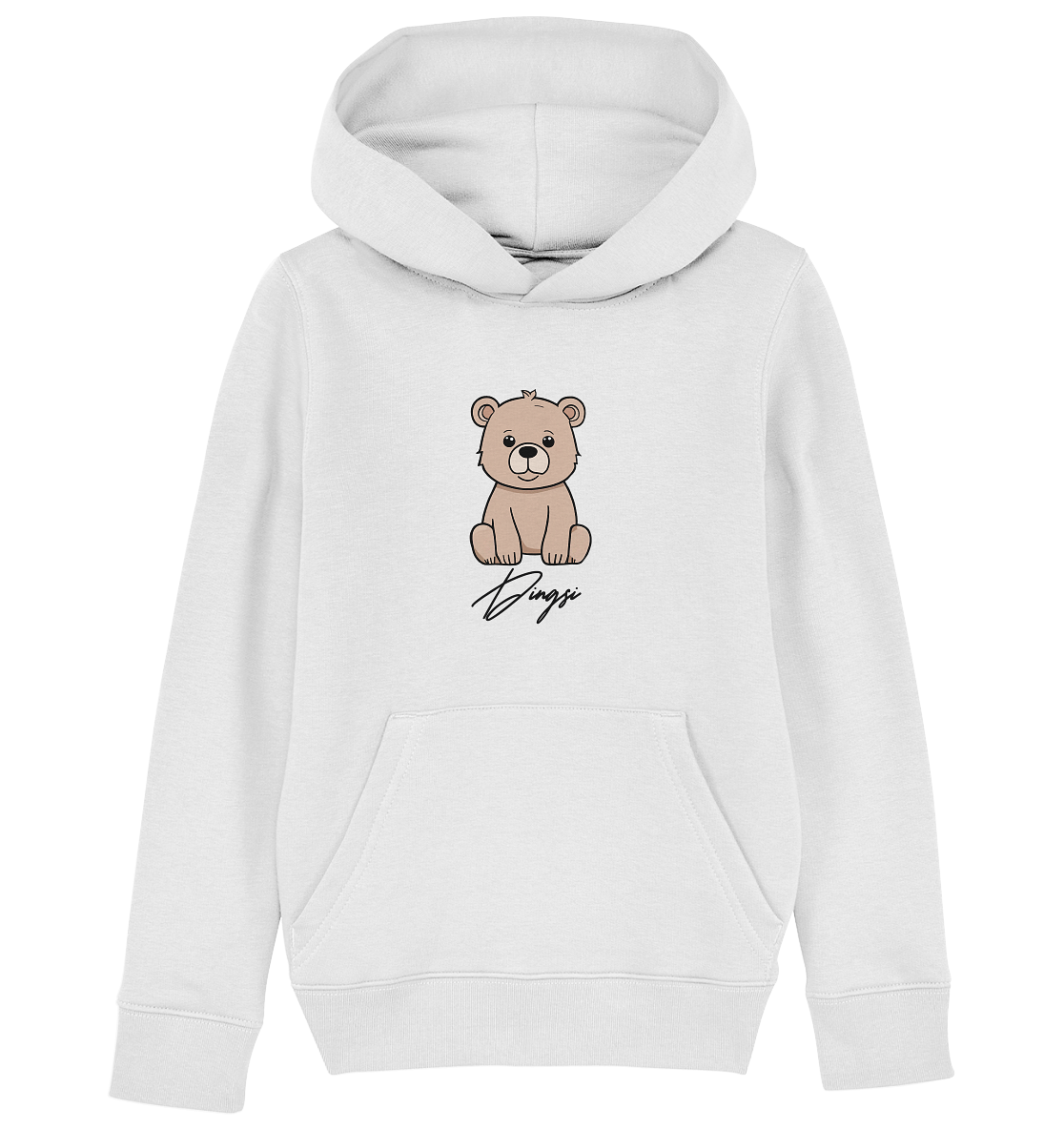 Kids Bio Baumwoll Hoodie mit Dingsi Bärli druck