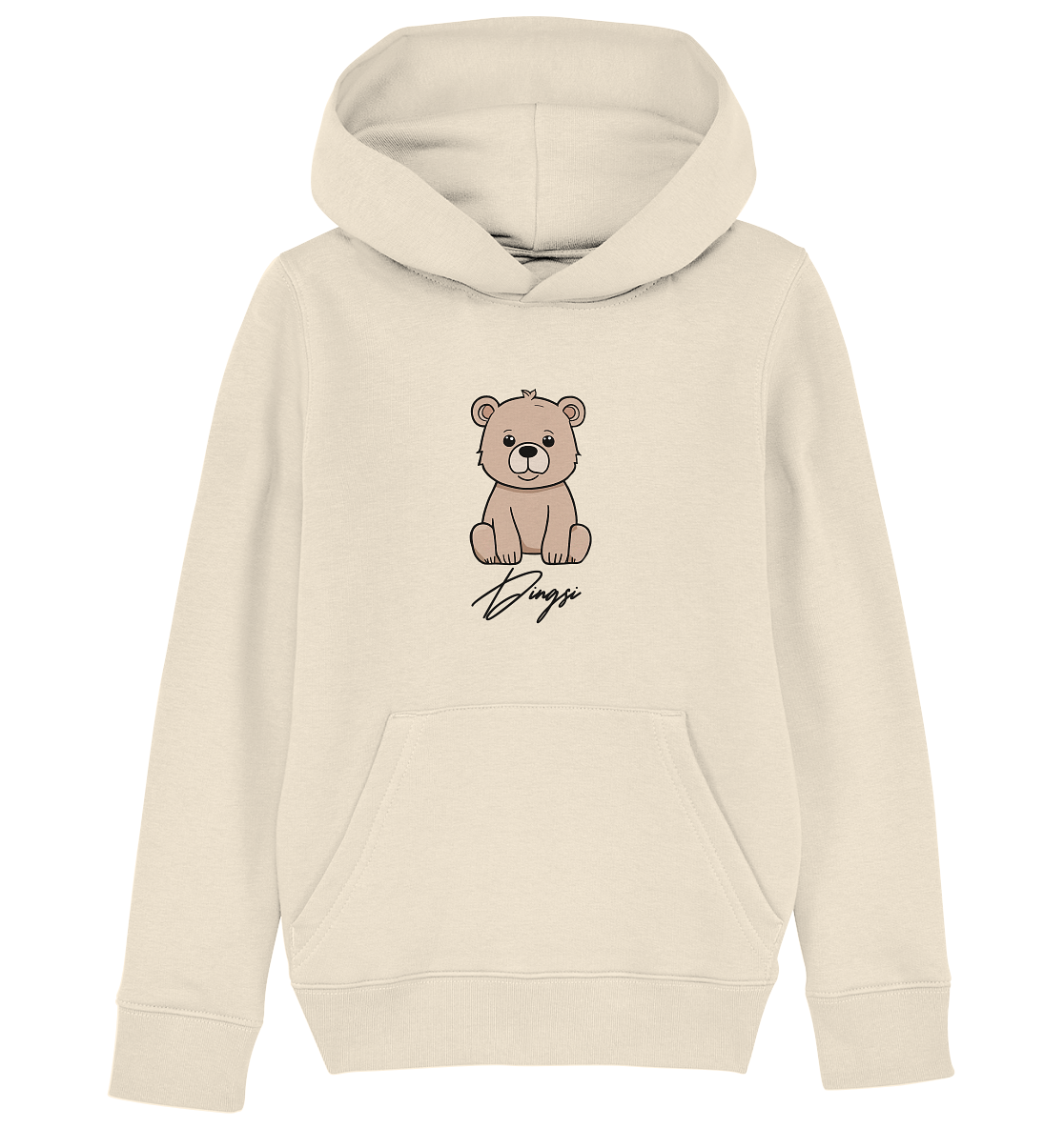 Kids Bio Baumwoll Hoodie mit Dingsi Bärli druck