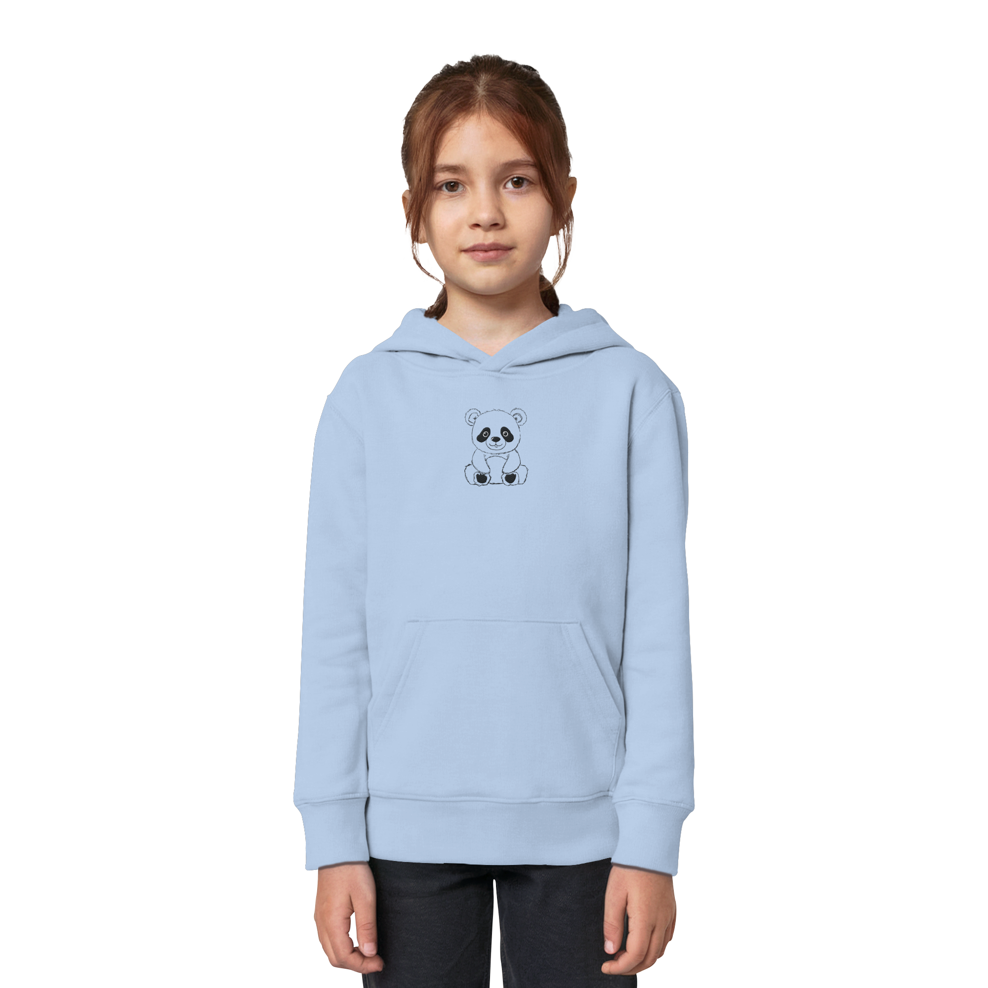 Pandabär gestickt - Organic Hoodie for Kids