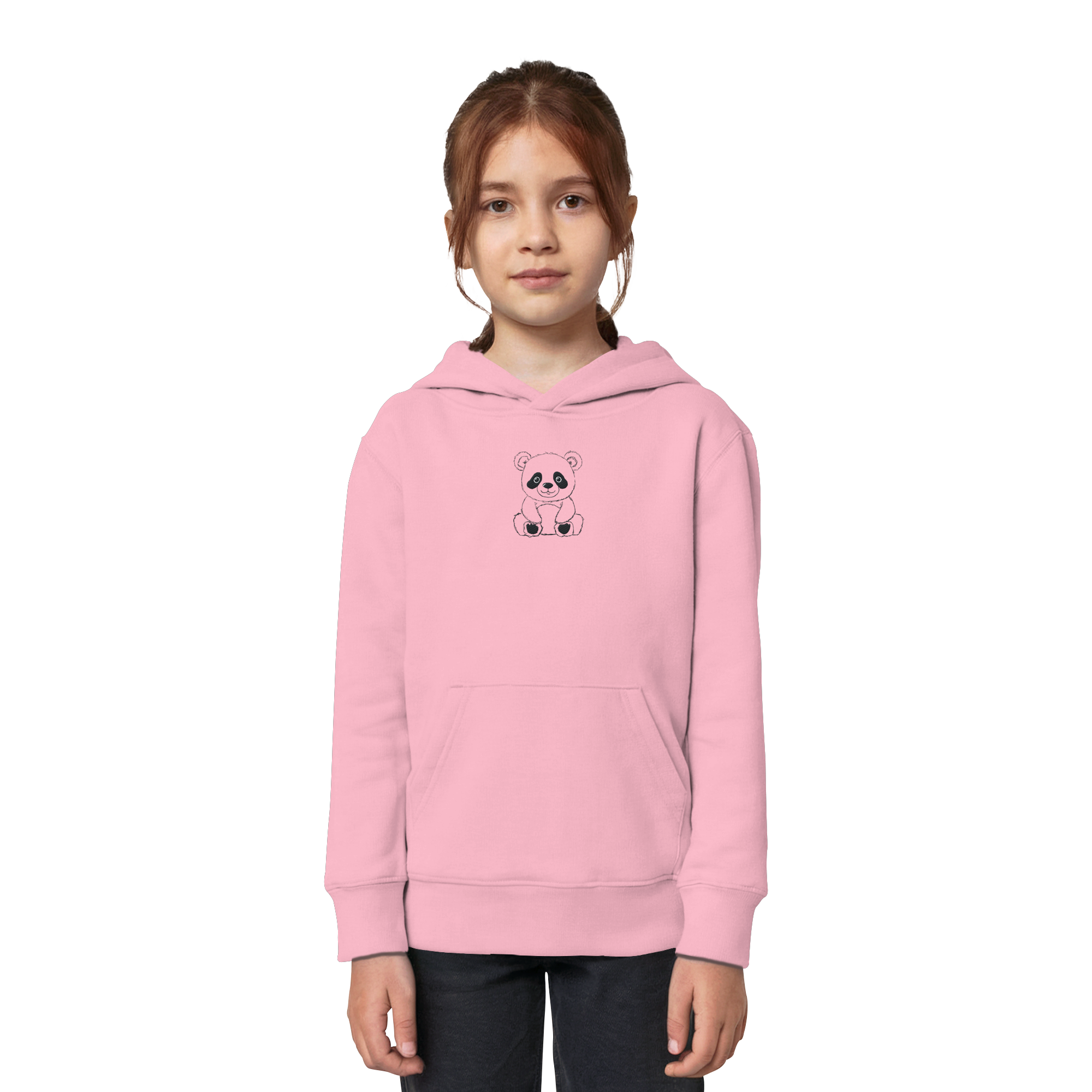 Pandabär gestickt - Organic Hoodie for Kids