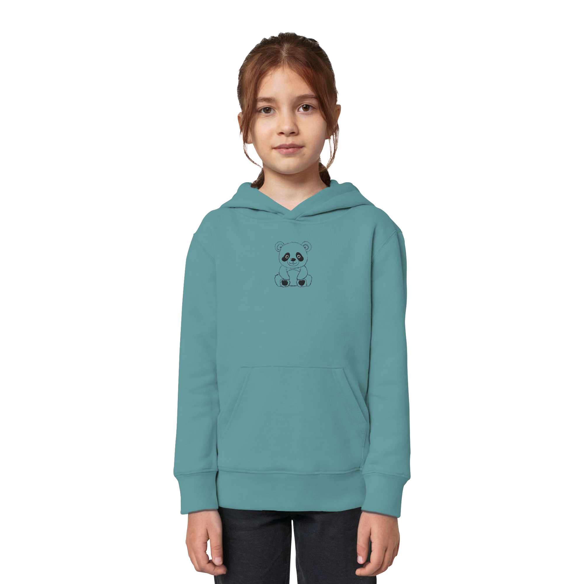 Pandabär gestickt - Organic Hoodie for Kids