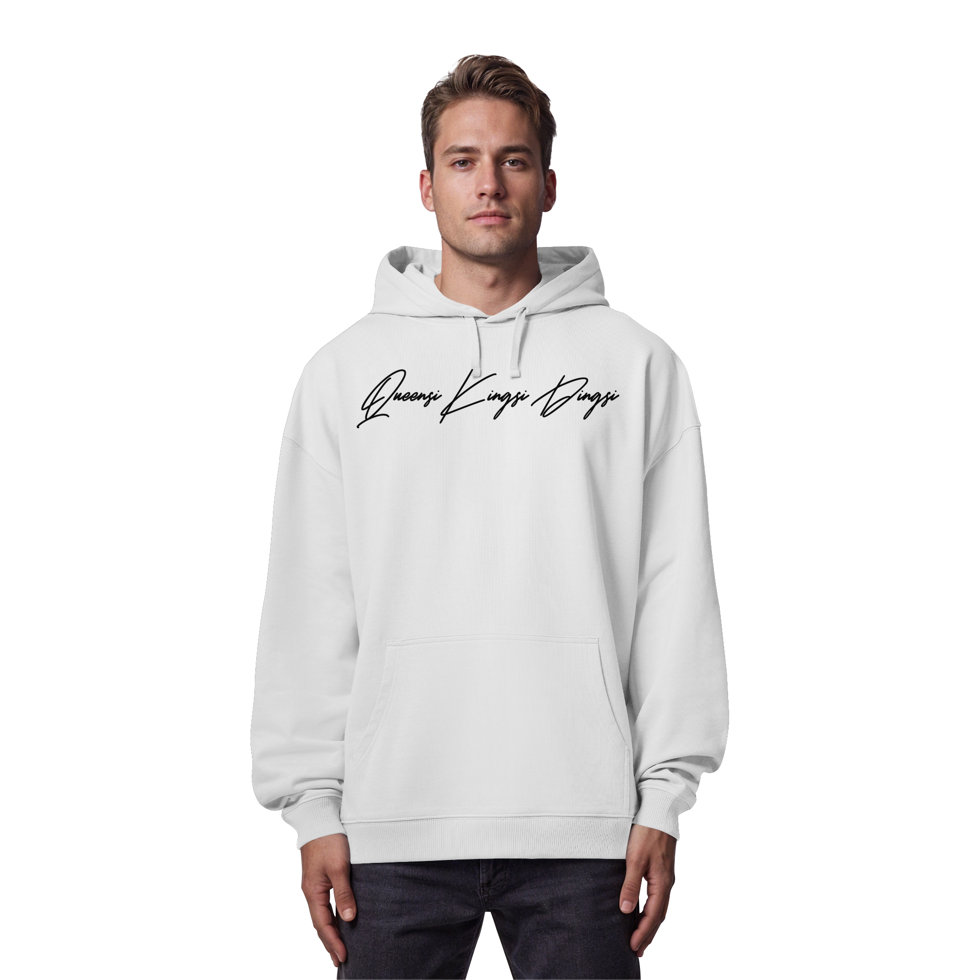 QKD Schriftzug - Organic Oversize Hoodie for Men