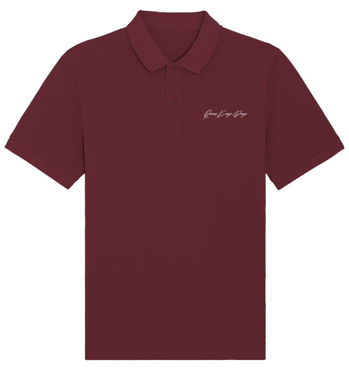Schriftzug weiß auf dunkel - Organic Poloshirt (Stick)