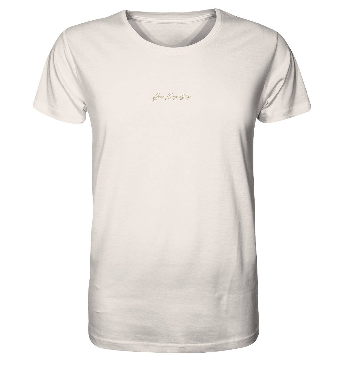 Schriftzug in gold gestickt - Shirt für Herren