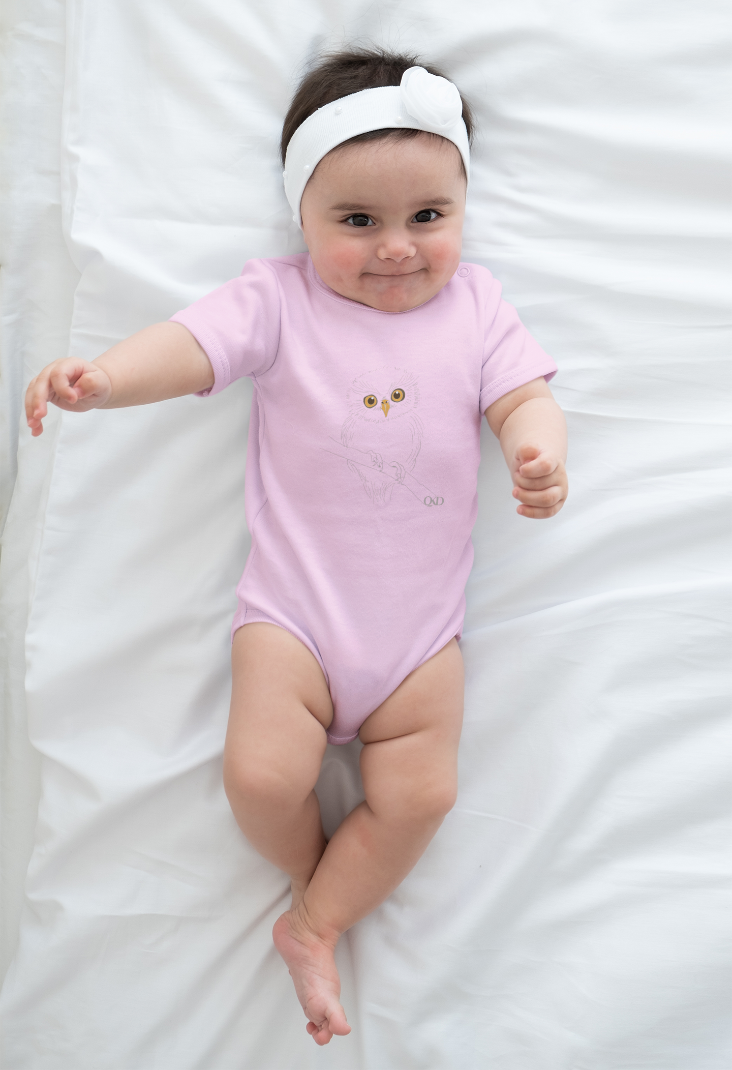 Eulen Druck  - Organic Baby Bodysuit