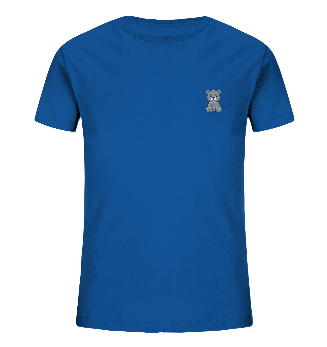Nachhaltiges Kinder-T-Shirt mit gesticktem Bären – 100% Bio-Baumwolle