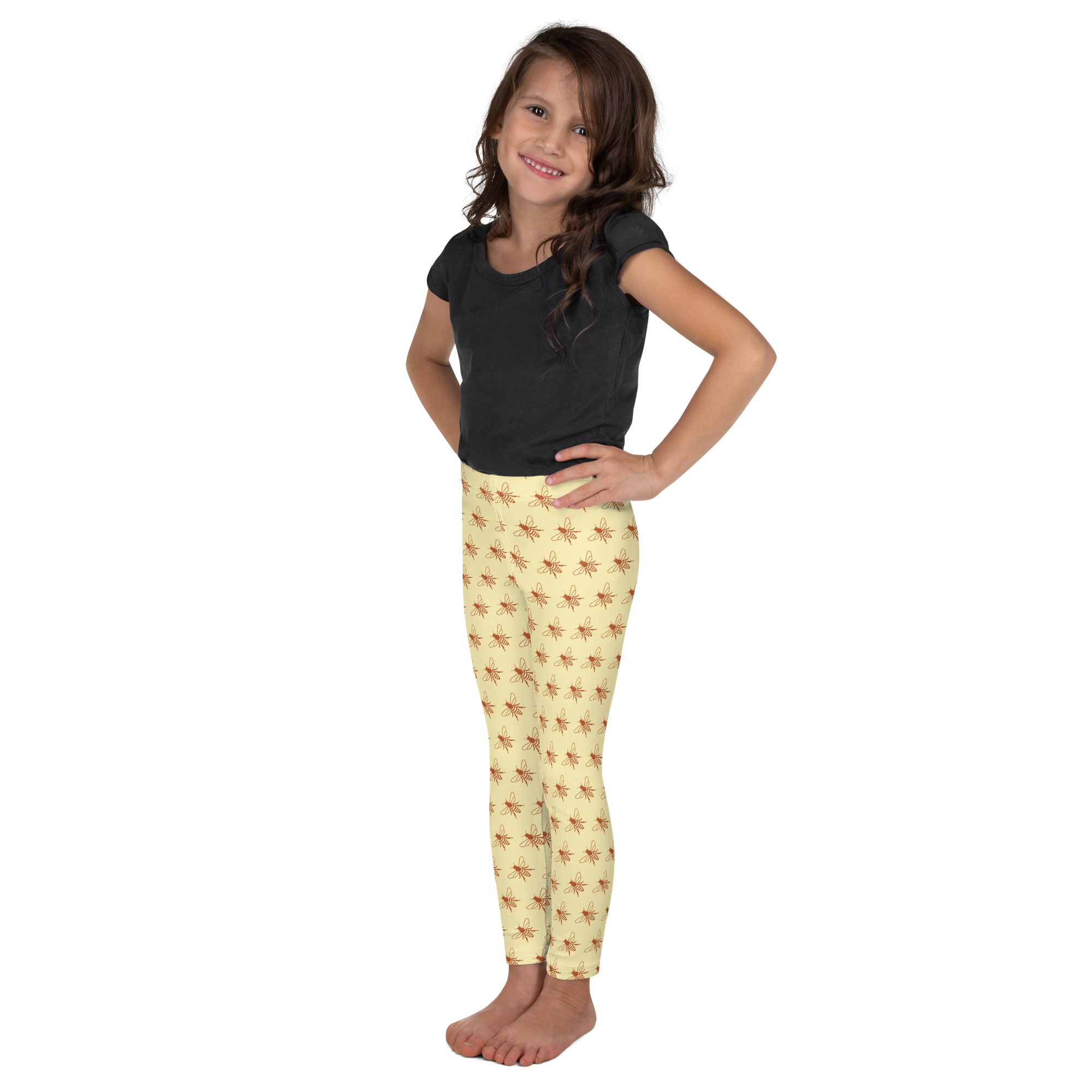 Leggings für Mädchen mit Bienen Muster