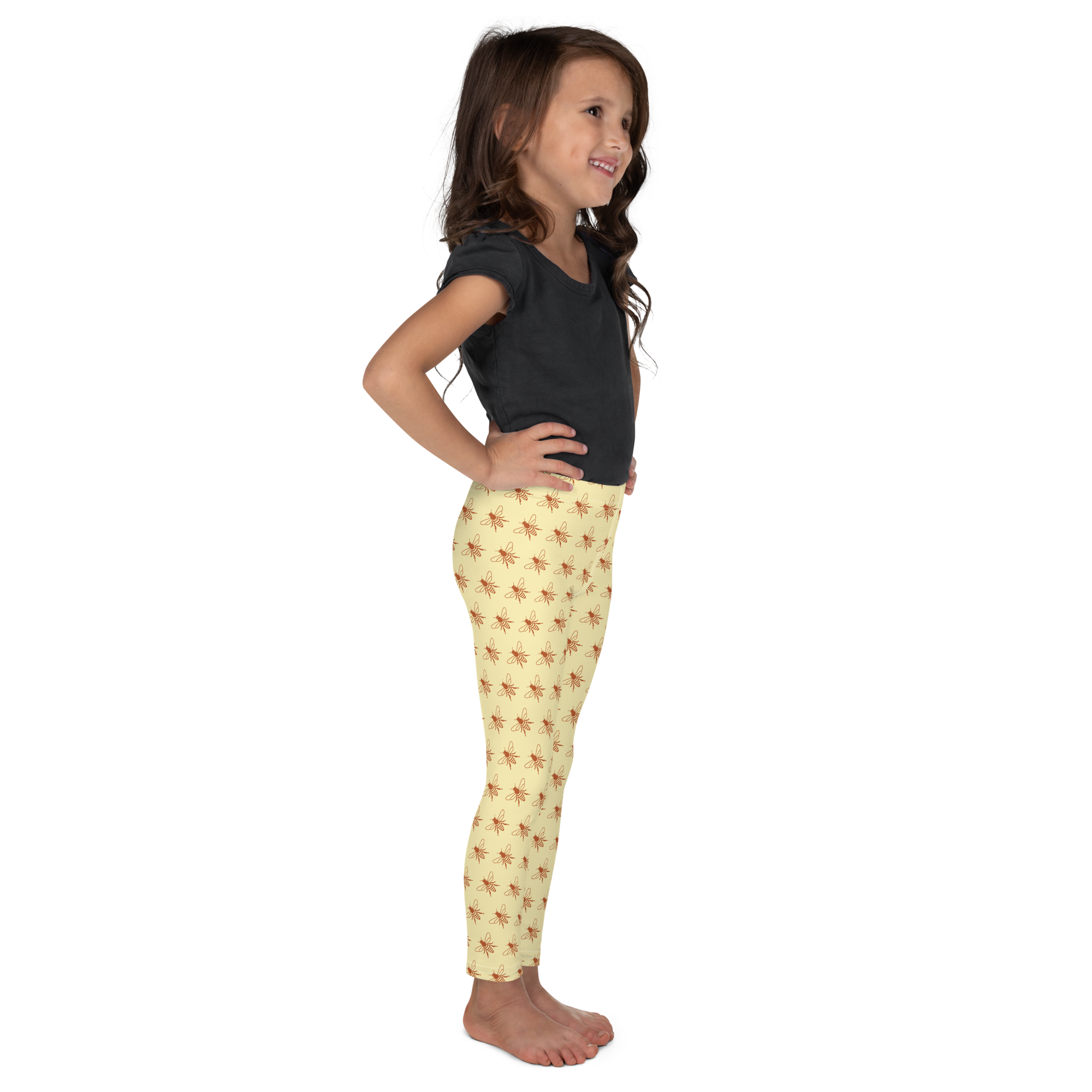 Leggings für Mädchen mit Bienen Muster