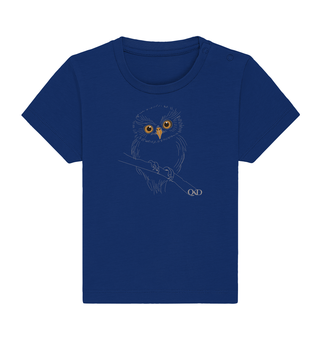 Eulen Druck  - Baby Organic Shirt 0-3 Jahre