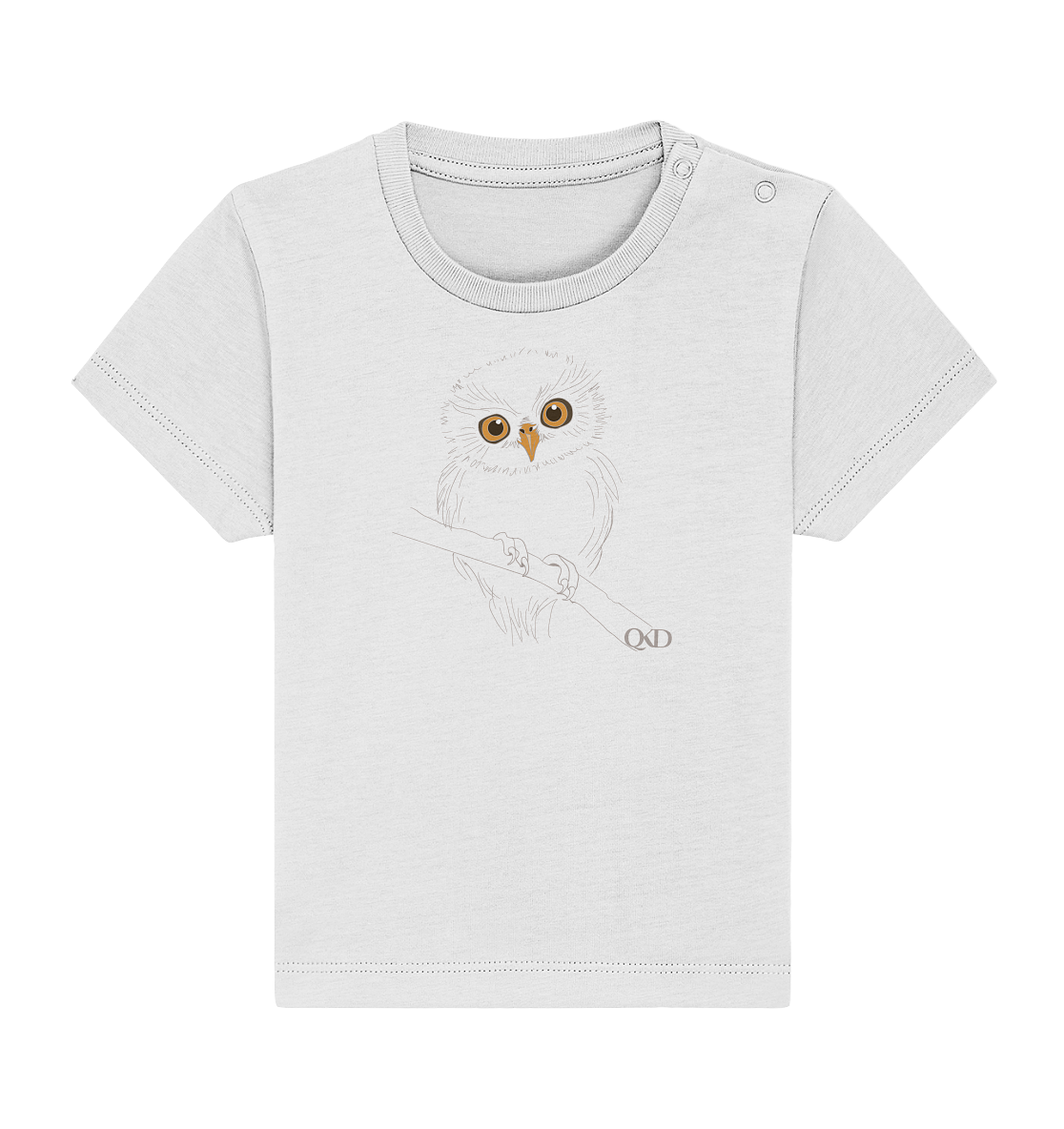 Eulen Druck  - Baby Organic Shirt 0-3 Jahre