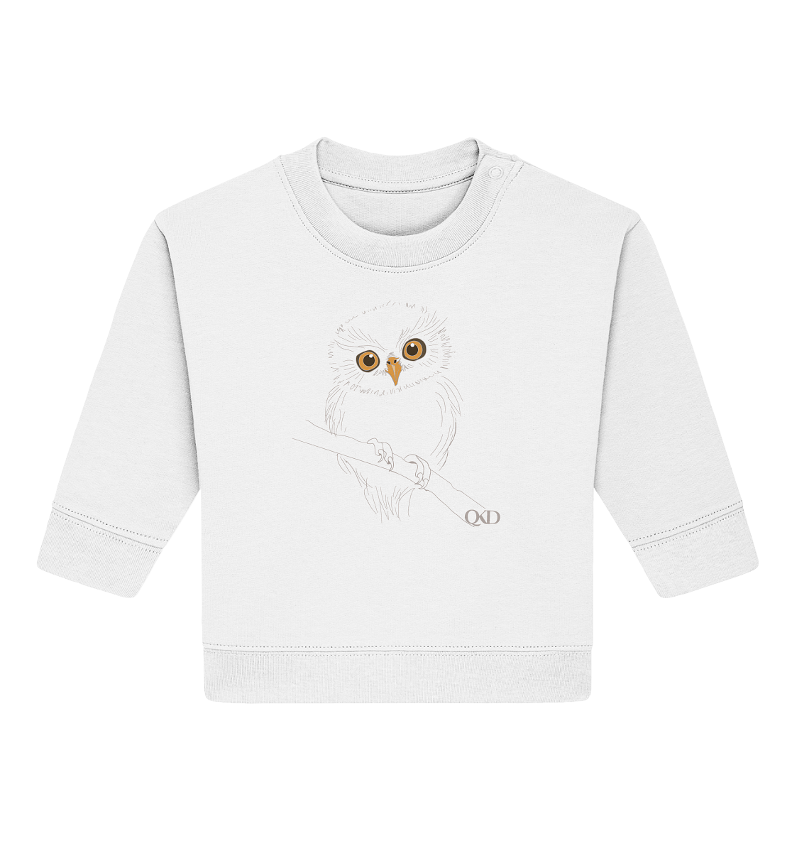 Eulen Druck  - Baby Organic Sweatshirt 6-36 M