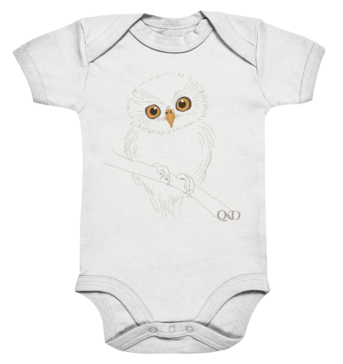 Eulen Druck  - Organic Baby Bodysuit