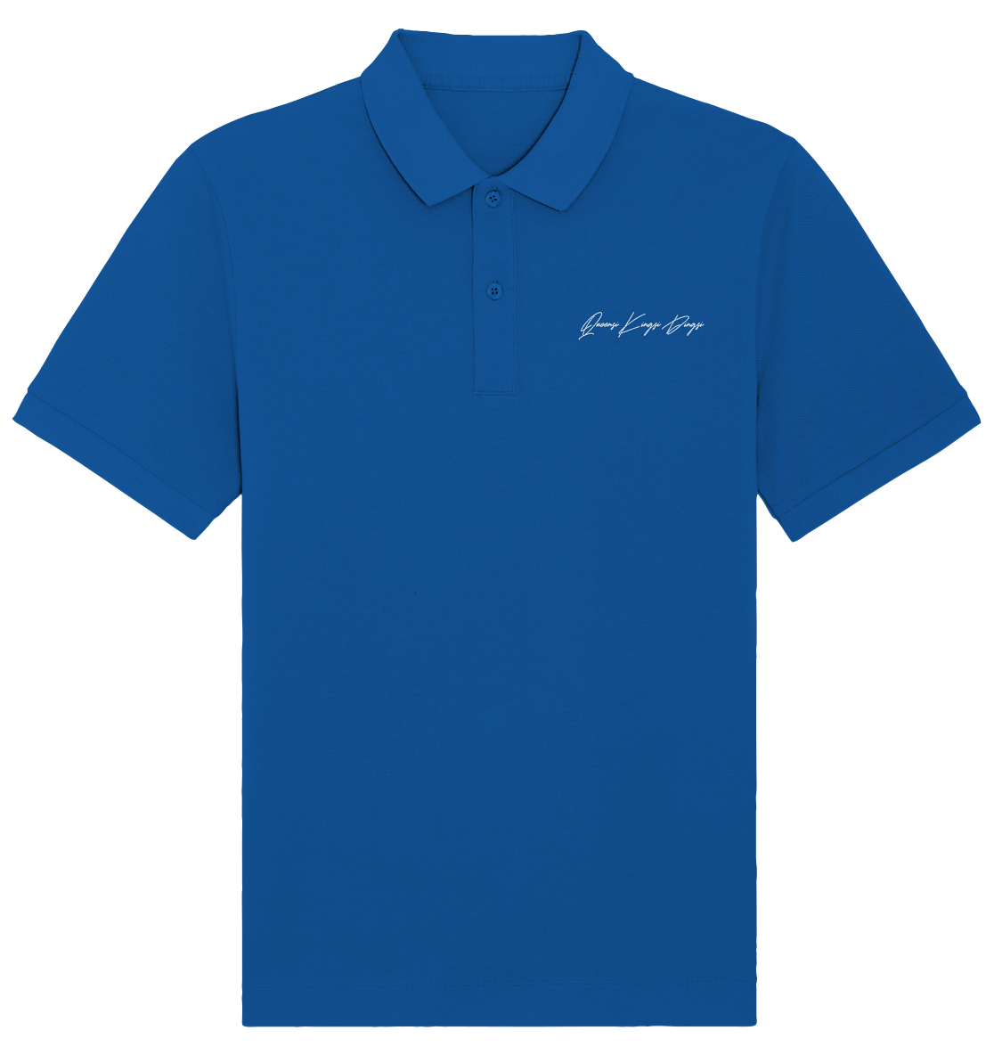 Schriftzug weiß auf dunkel - Organic Poloshirt (Stick)