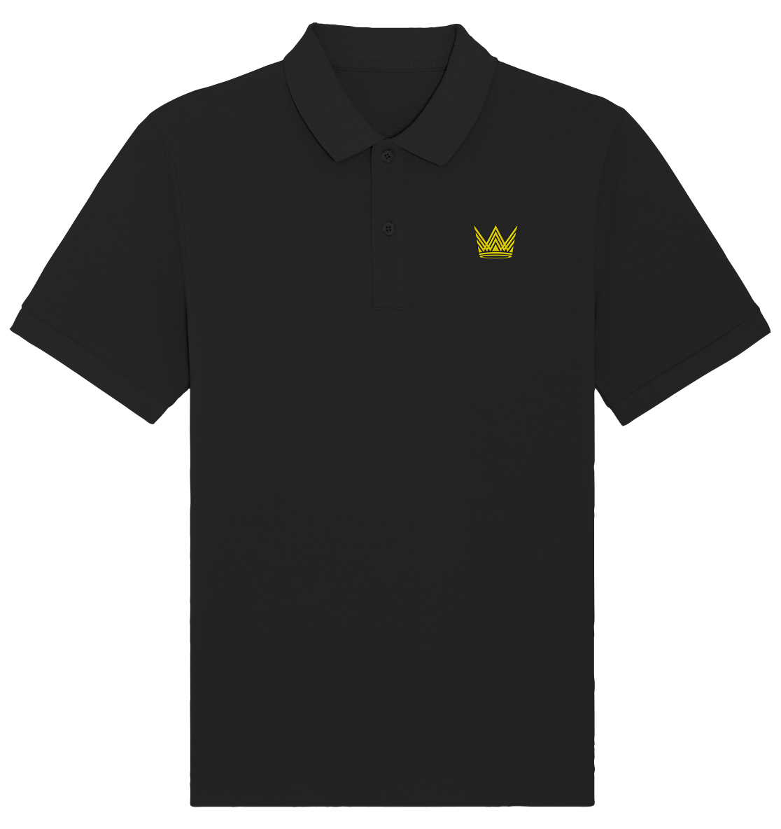 Organic Poloshirt mit Goldkronen Logo gestickt