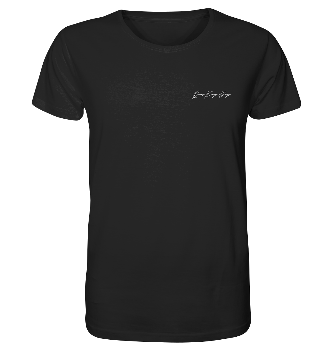 Schriftzug weiß auf dunkel - Organic Shirt (Stick)