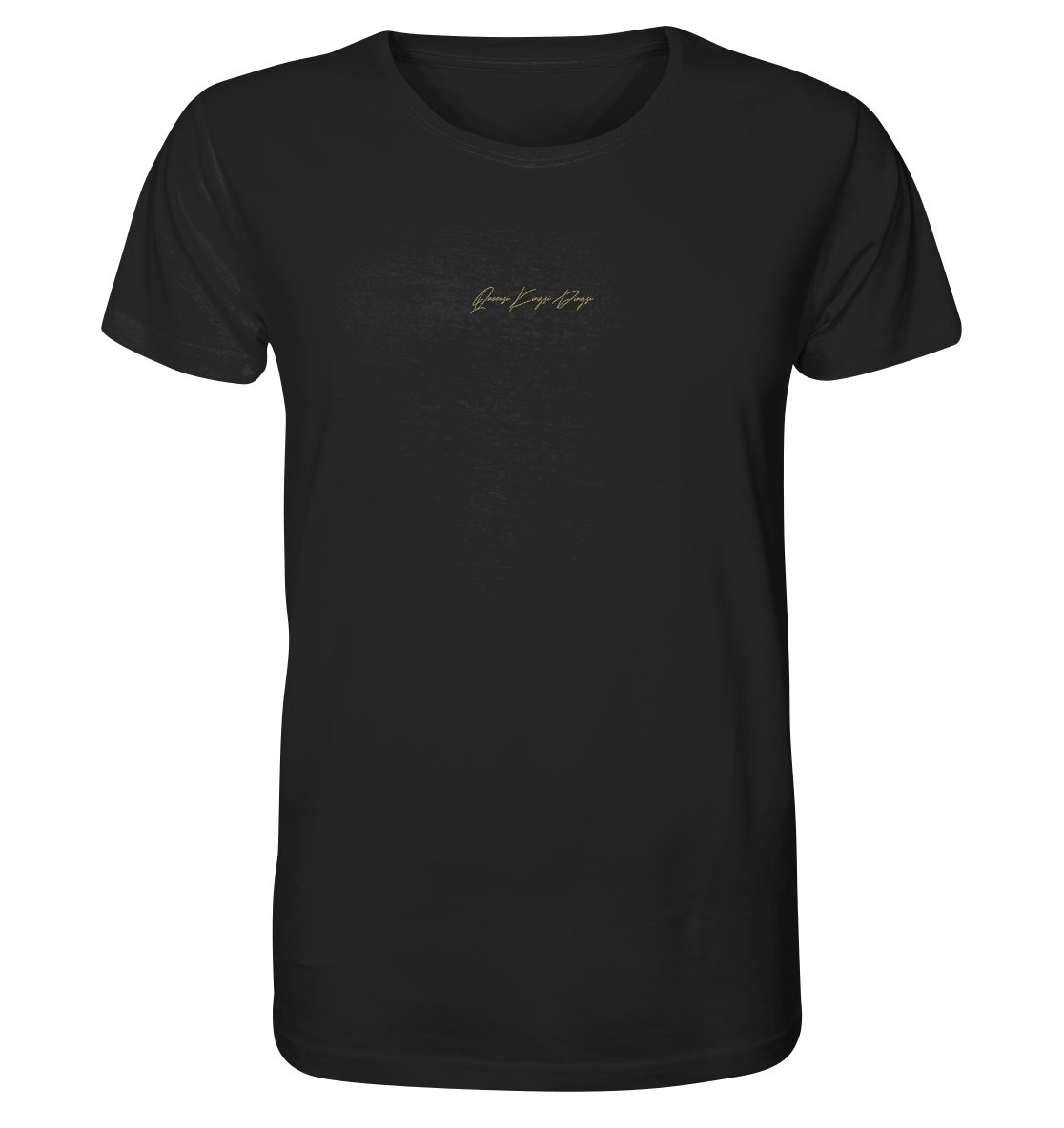 Schriftzug Gold auf dunkel Deluxe - Organic Shirt (Stick)