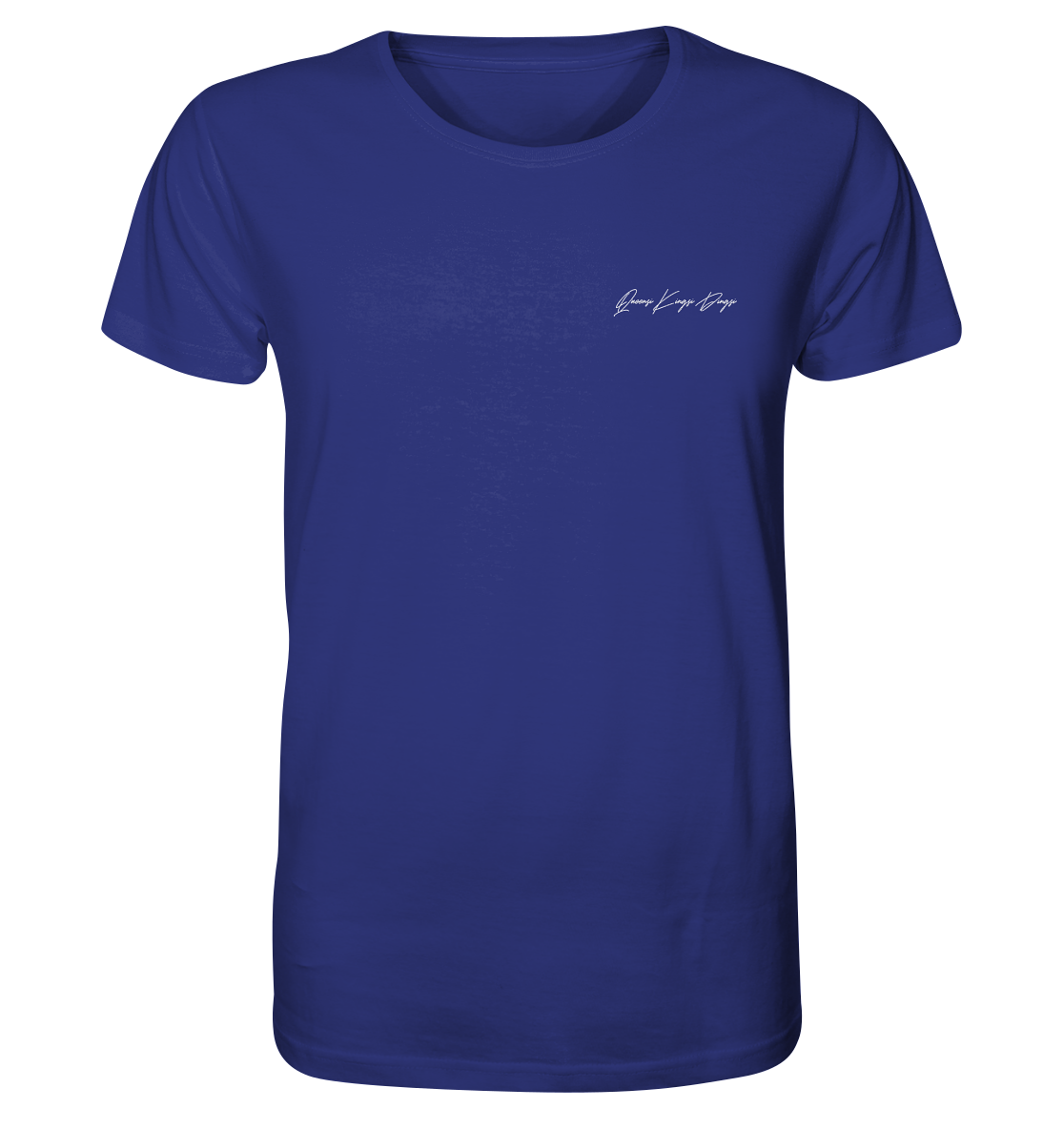 Schriftzug weiß auf dunkel - Organic Shirt (Stick)
