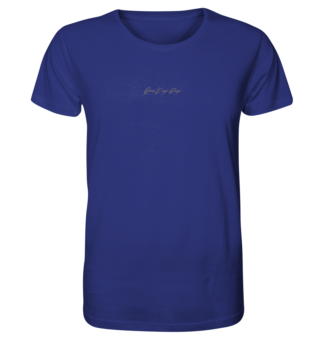 Schriftzug Gold auf dunkel Deluxe - Organic Shirt (Stick)