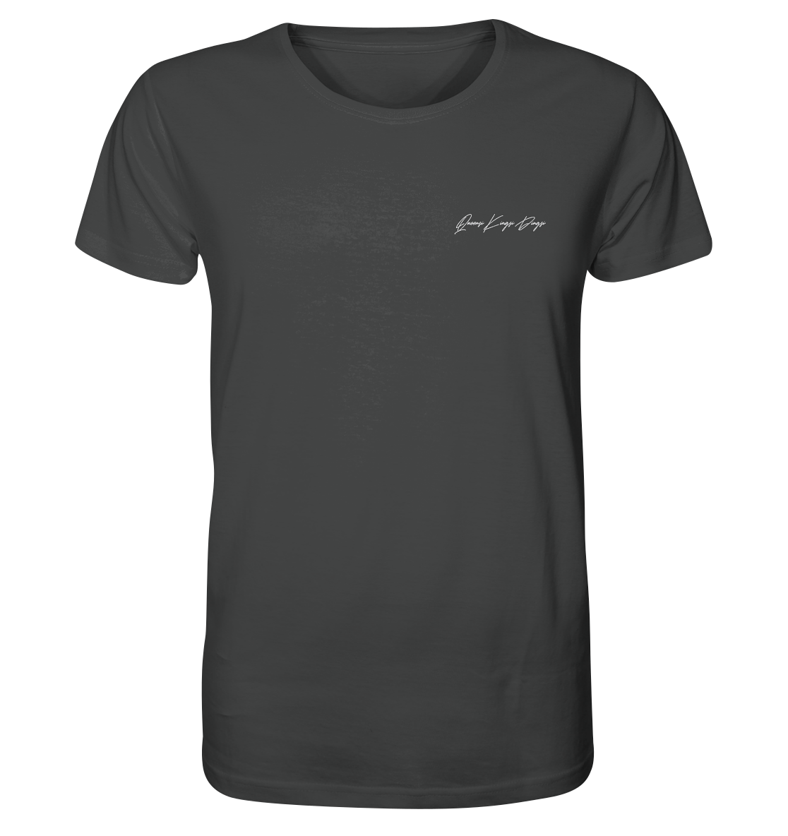Schriftzug weiß auf dunkel - Organic Shirt (Stick)