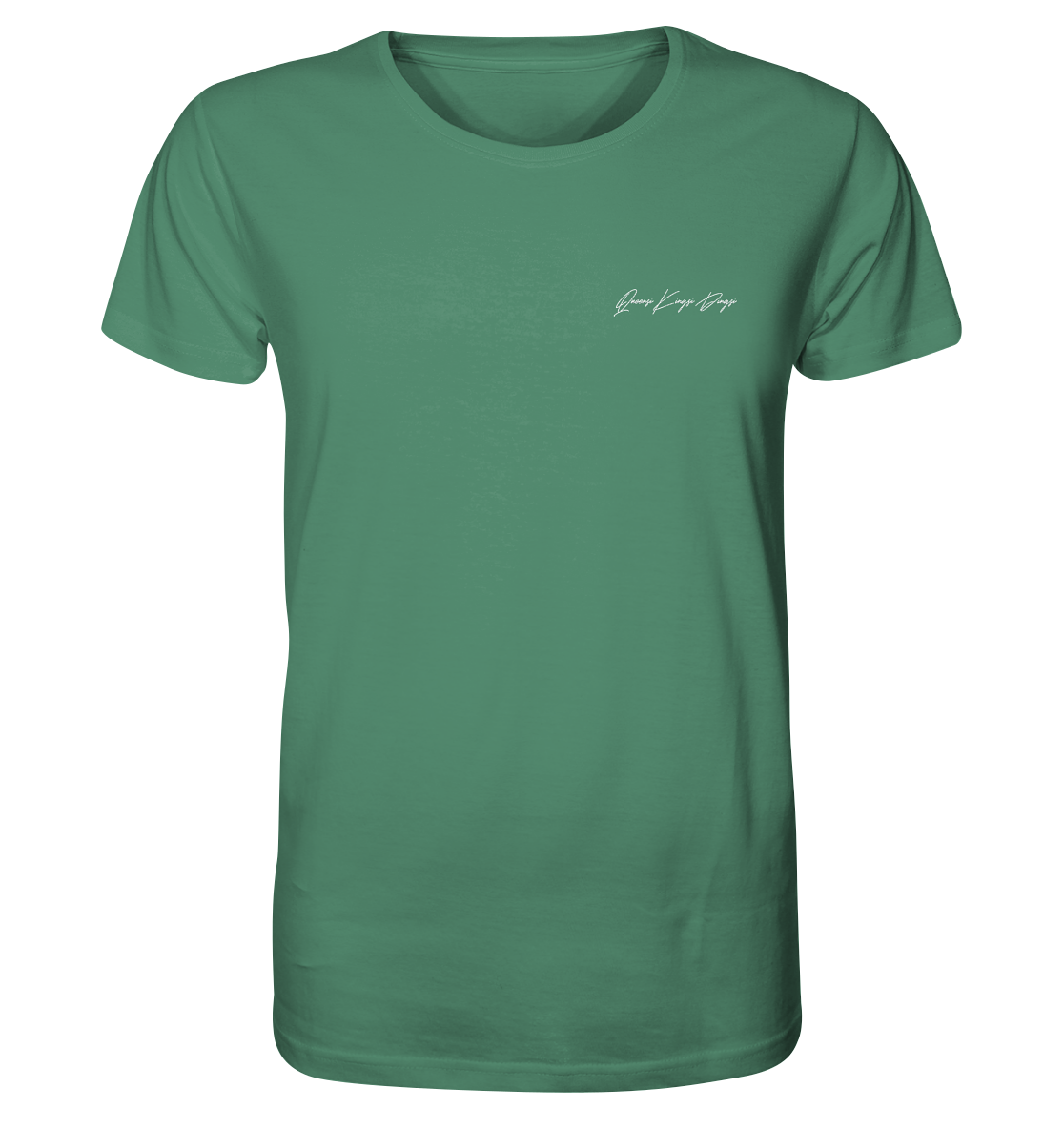 Schriftzug weiß auf dunkel - Organic Shirt (Stick)