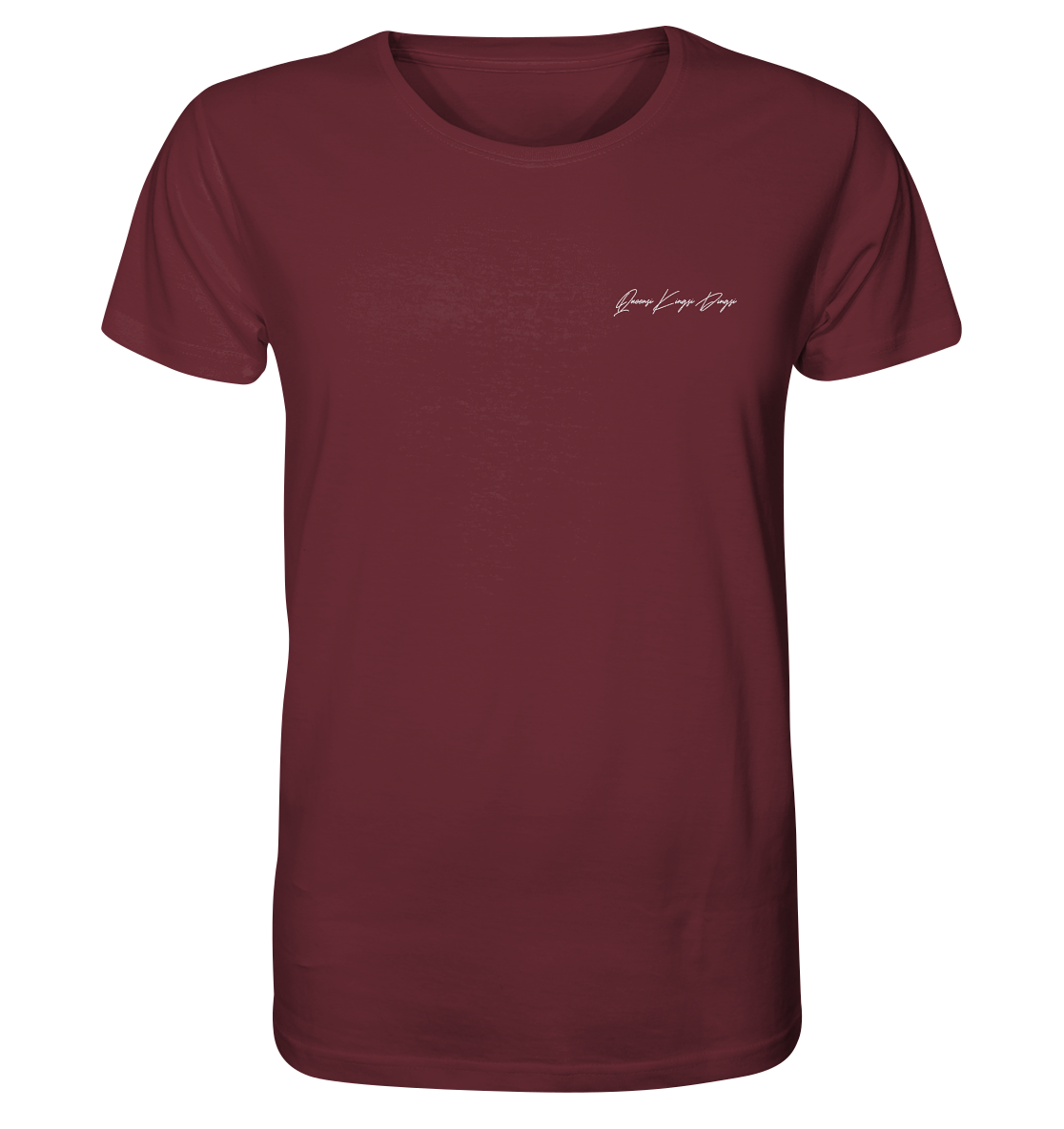 Schriftzug weiß auf dunkel - Organic Shirt (Stick)