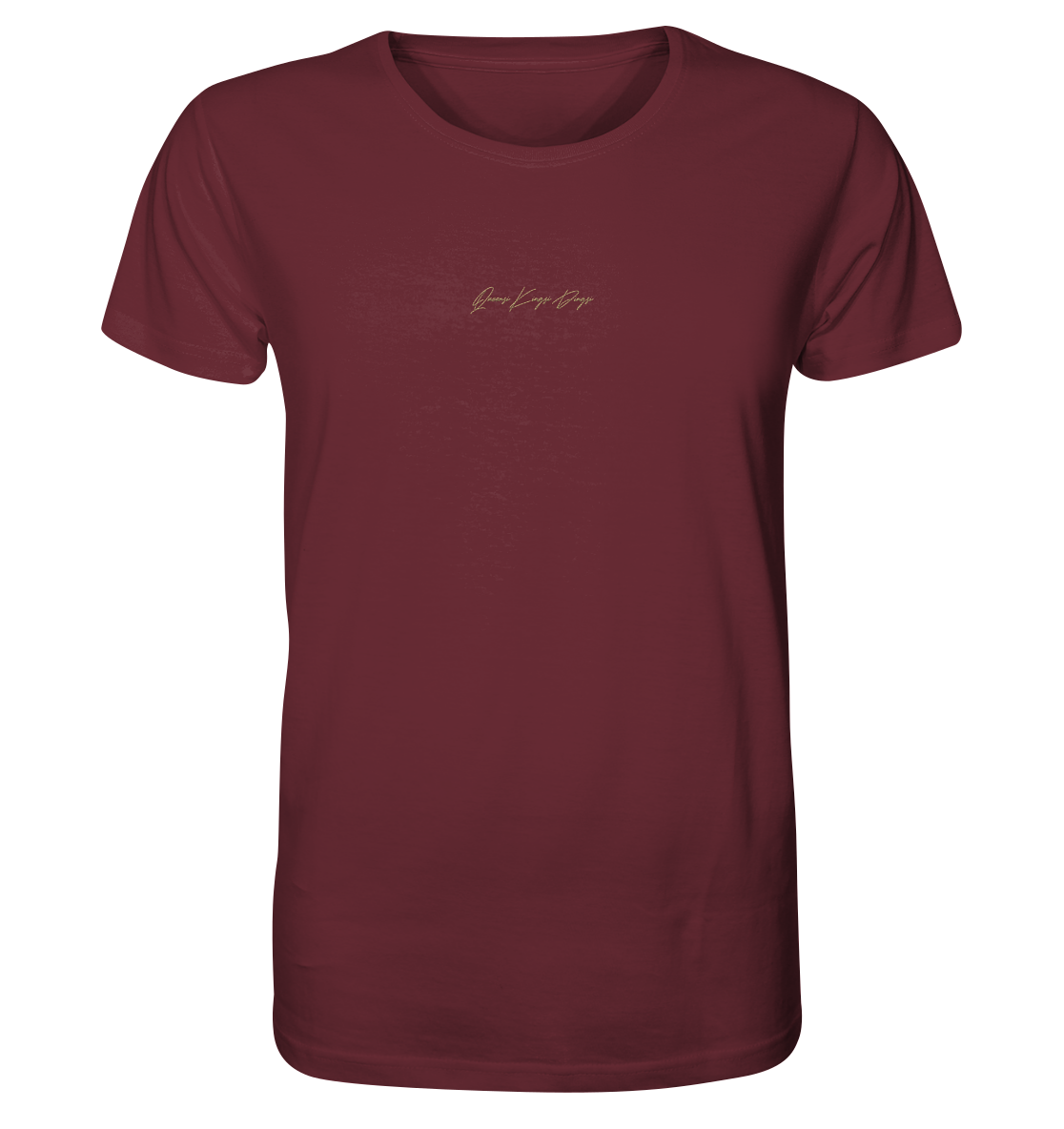 Schriftzug Gold auf dunkel Deluxe - Organic Shirt (Stick)