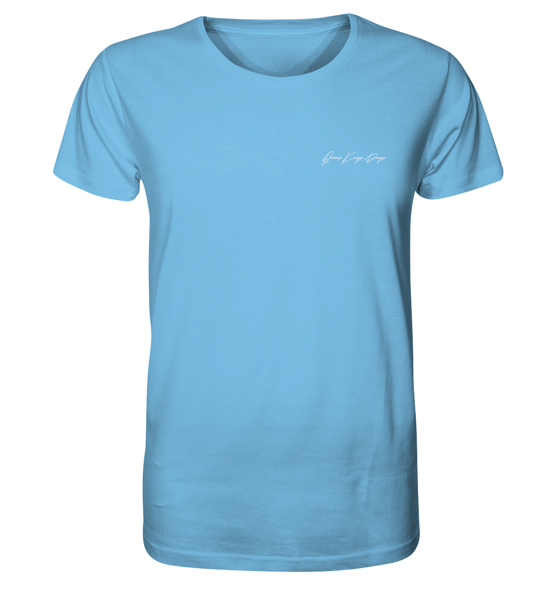 Schriftzug weiß auf dunkel - Organic Shirt (Stick)