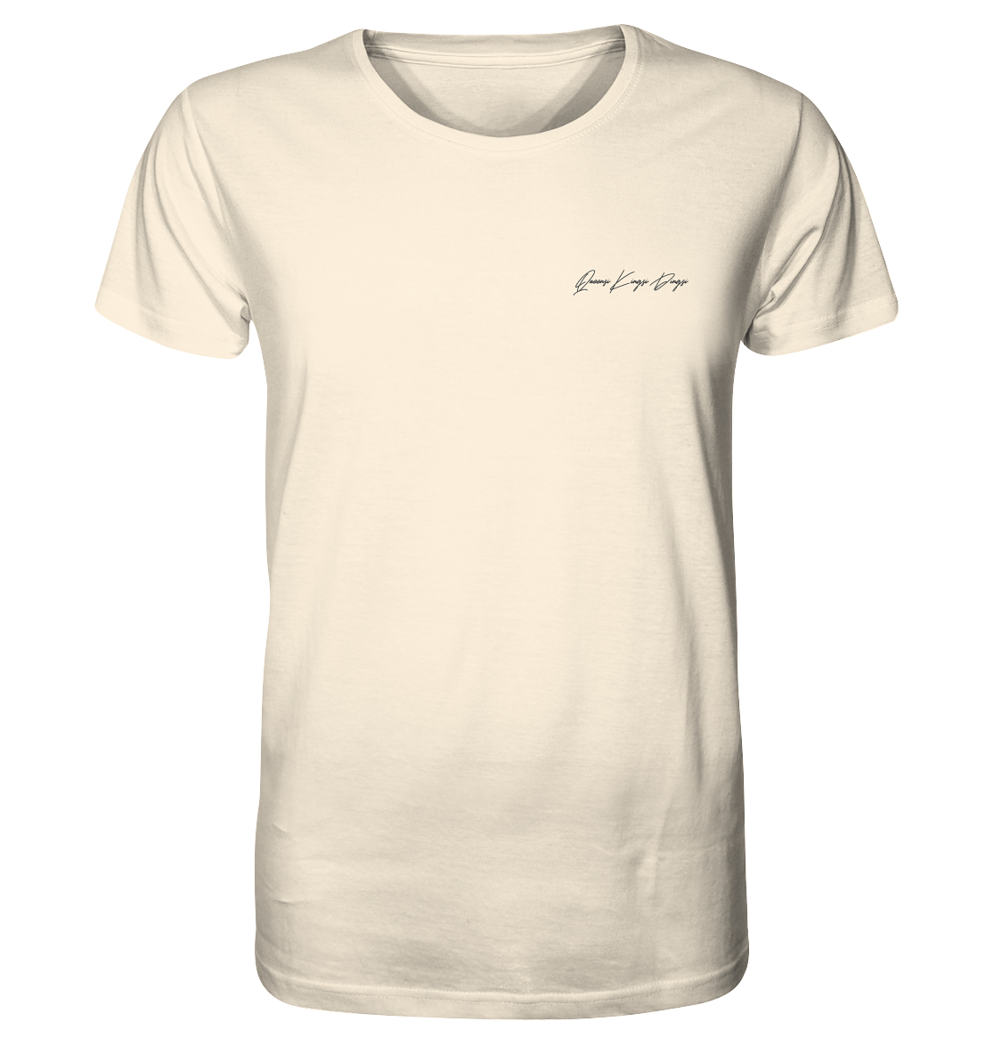 Schriftzug schwarz auf Pastell  - Organic Shirt (Stick)