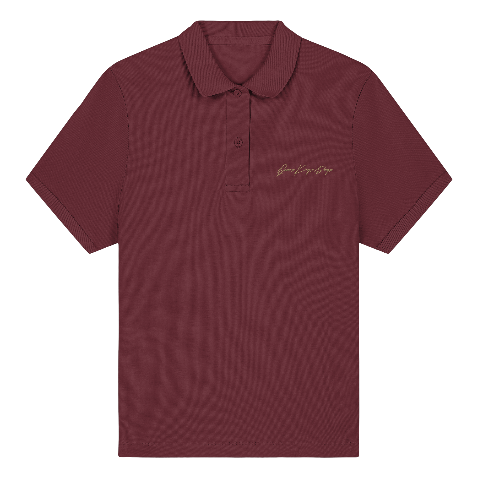 Schriftzug in Gold gestickt - Poloshirt für Ladies